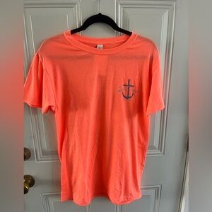 Mustard Seed Neon Orange My Anchor Women’s Med T Shirt cotton south attitude